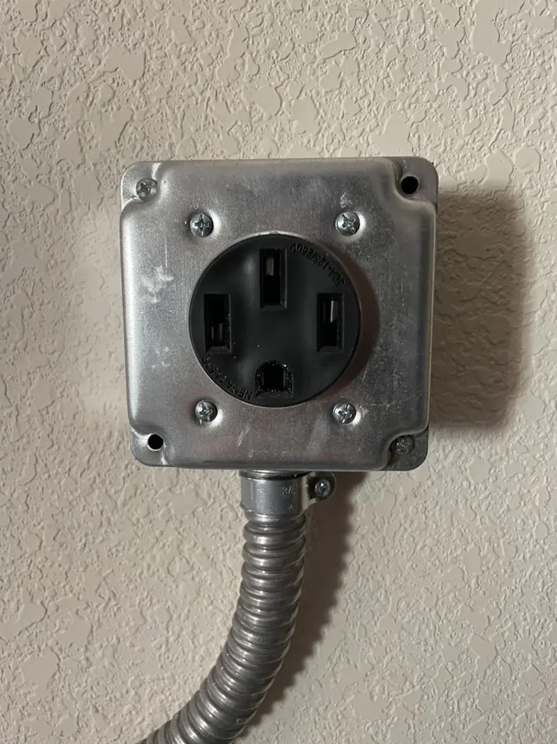 NEMA 14-50 outlet installed for Smart Home Electrical in Gooding